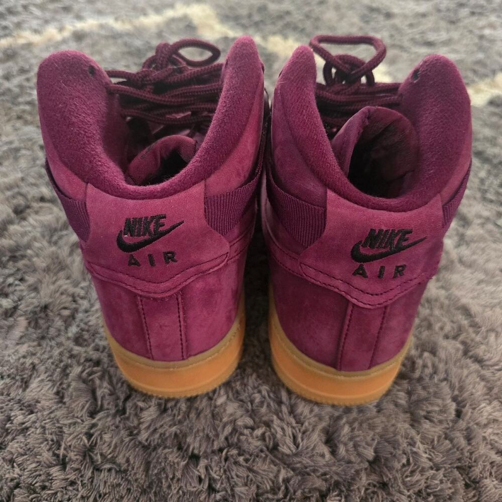 Nike Air Force 1 High WB GS 'Bordeaux' sneaker shoes youths size 6 - Picture 4 of 5